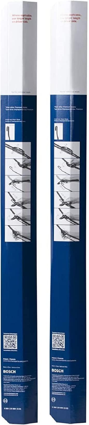 BOSCH 20A20B ICON Beam Wiper Blades - Driver and Passenger Side - Set of 2 Blades (20A & 20B)