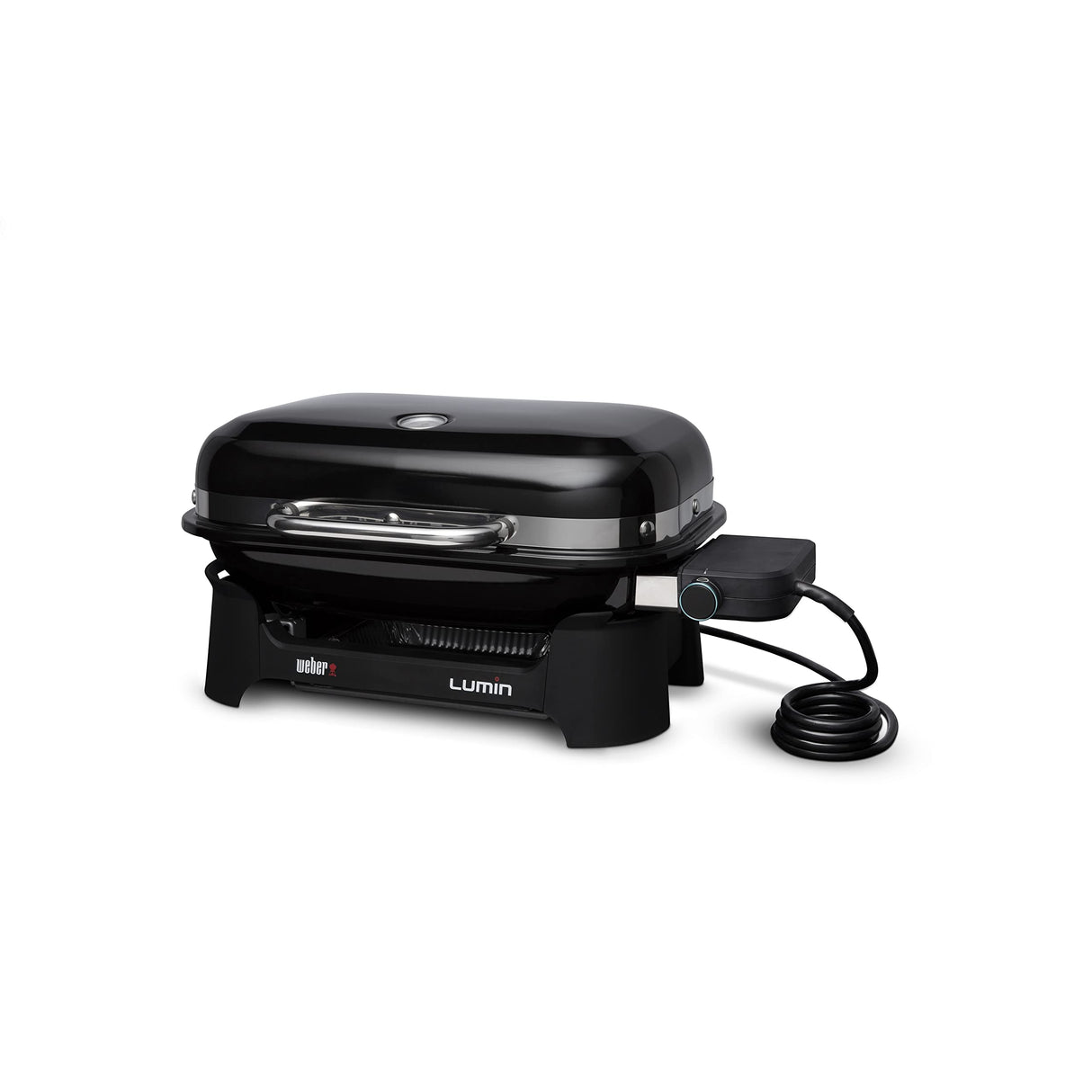 Weber Lumin Compact Portable Indoor Outdoor Electric Smoker Grill, Black
