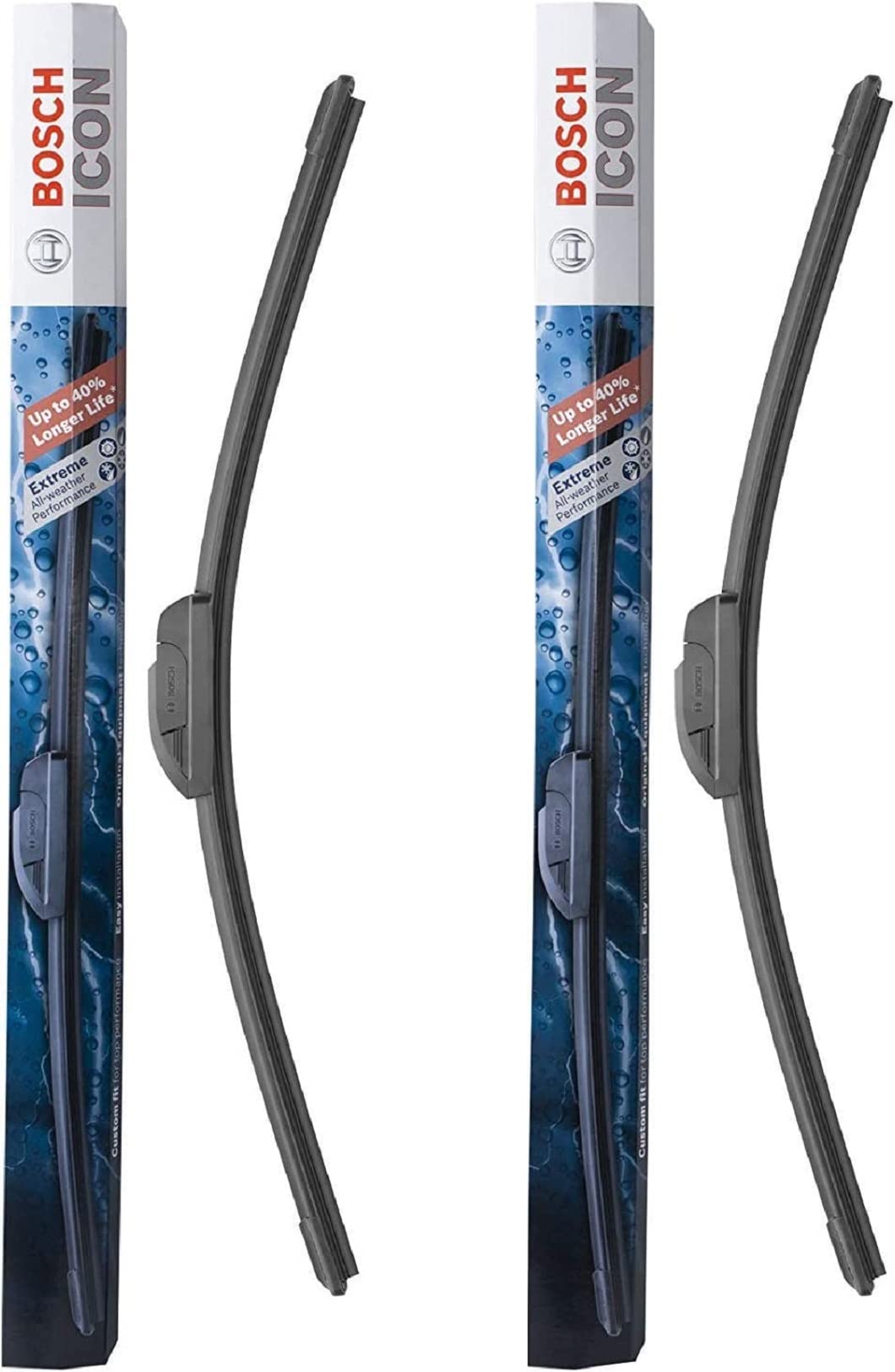 BOSCH 20A20B ICON Beam Wiper Blades - Driver and Passenger Side - Set of 2 Blades (20A & 20B)