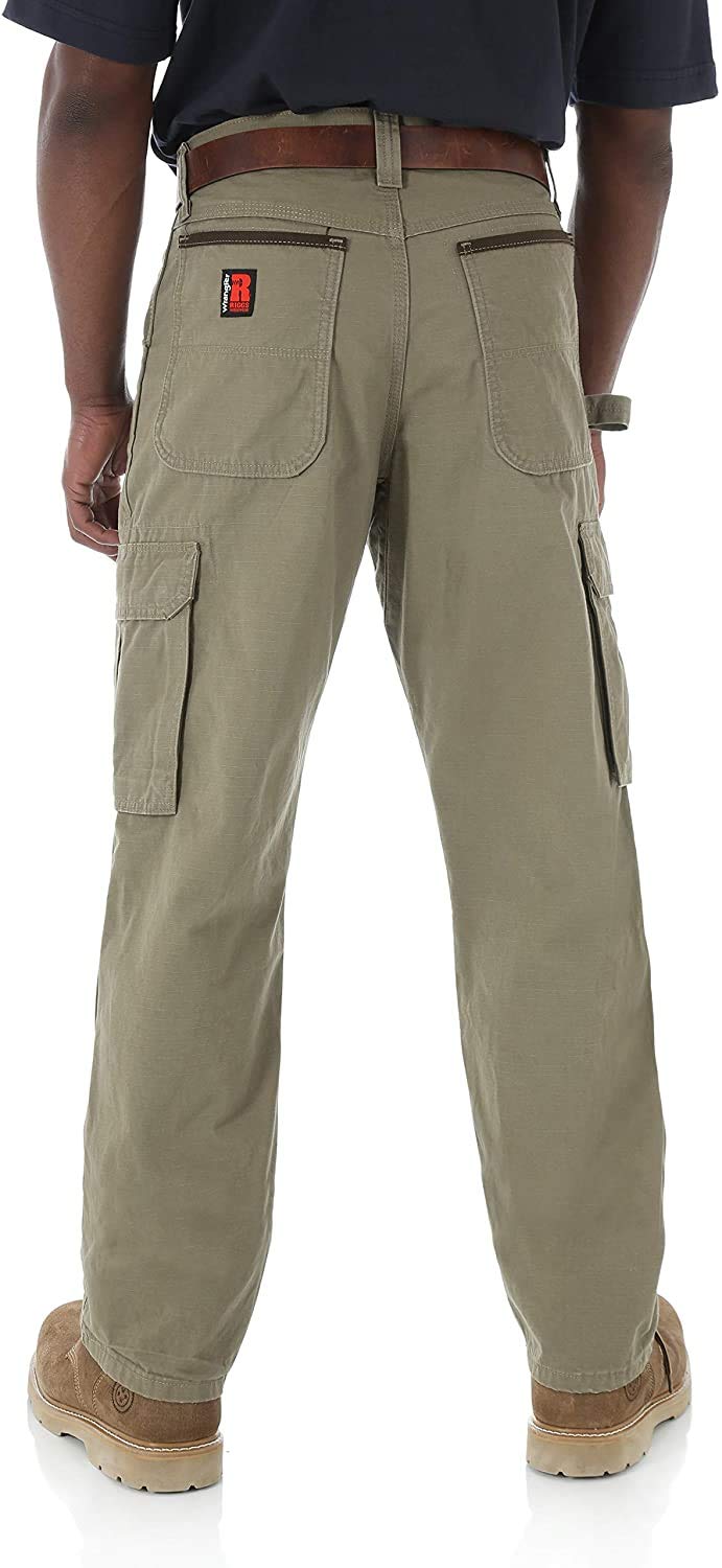 Wrangler Riggs Workwear mens Ranger work utility pants, Bark, 33W x 32L US