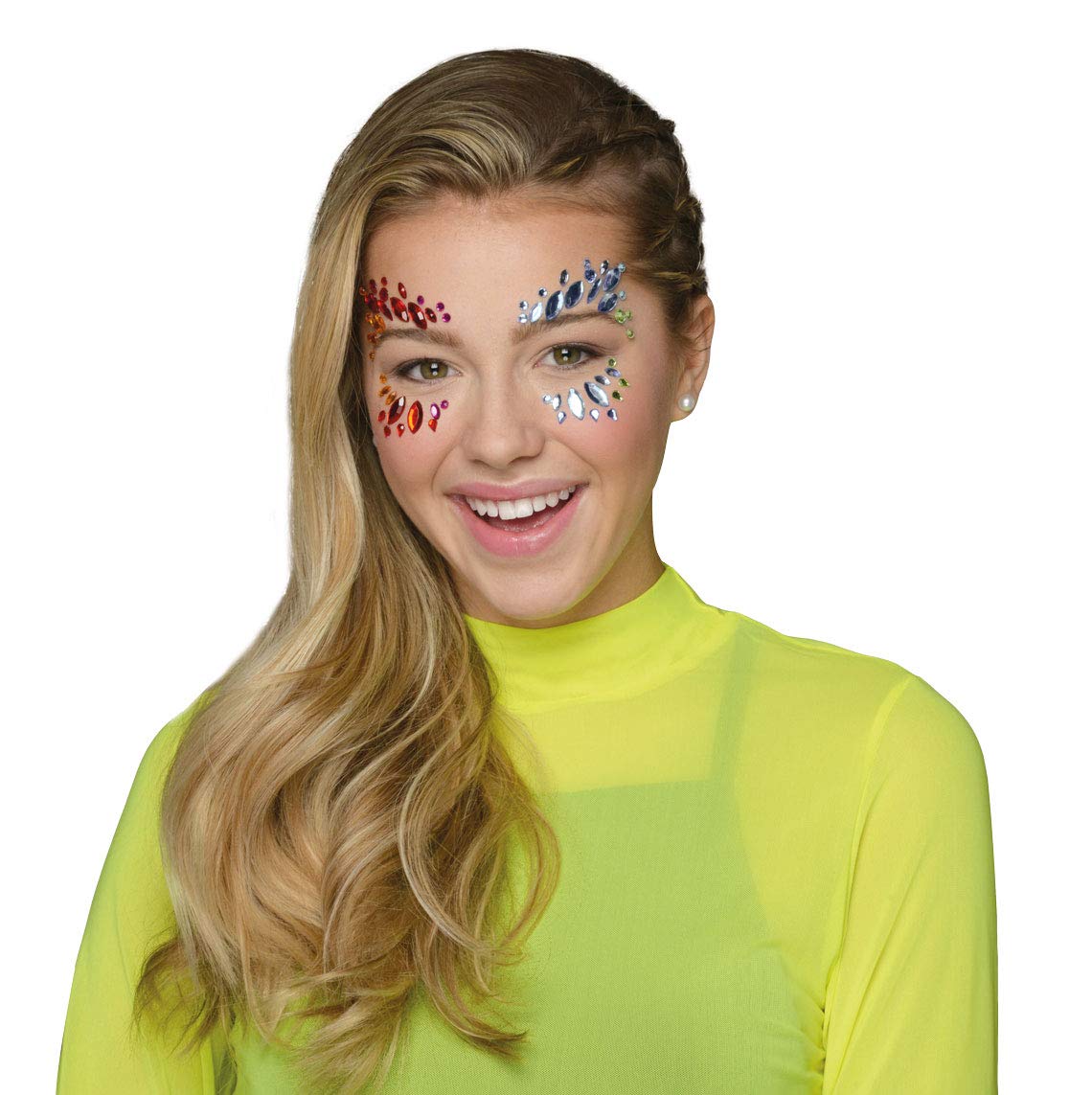 Blinger Face Bling Mermaid, 2-Piece – Glam Up Your Face with Sparkly Face Gems and Jewels - Self-Adhesive, Easy Application - Perfect for Parties and Any Special Occasion