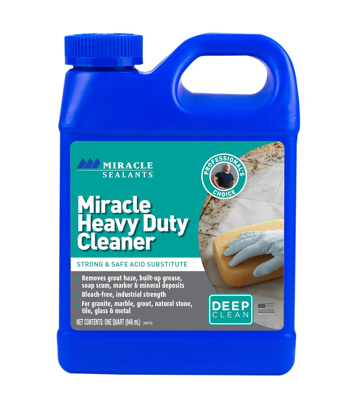 Miracle Sealants MHDCQT6 Heavy Duty Acid Substitute Cleaner, Quart 32 oz
