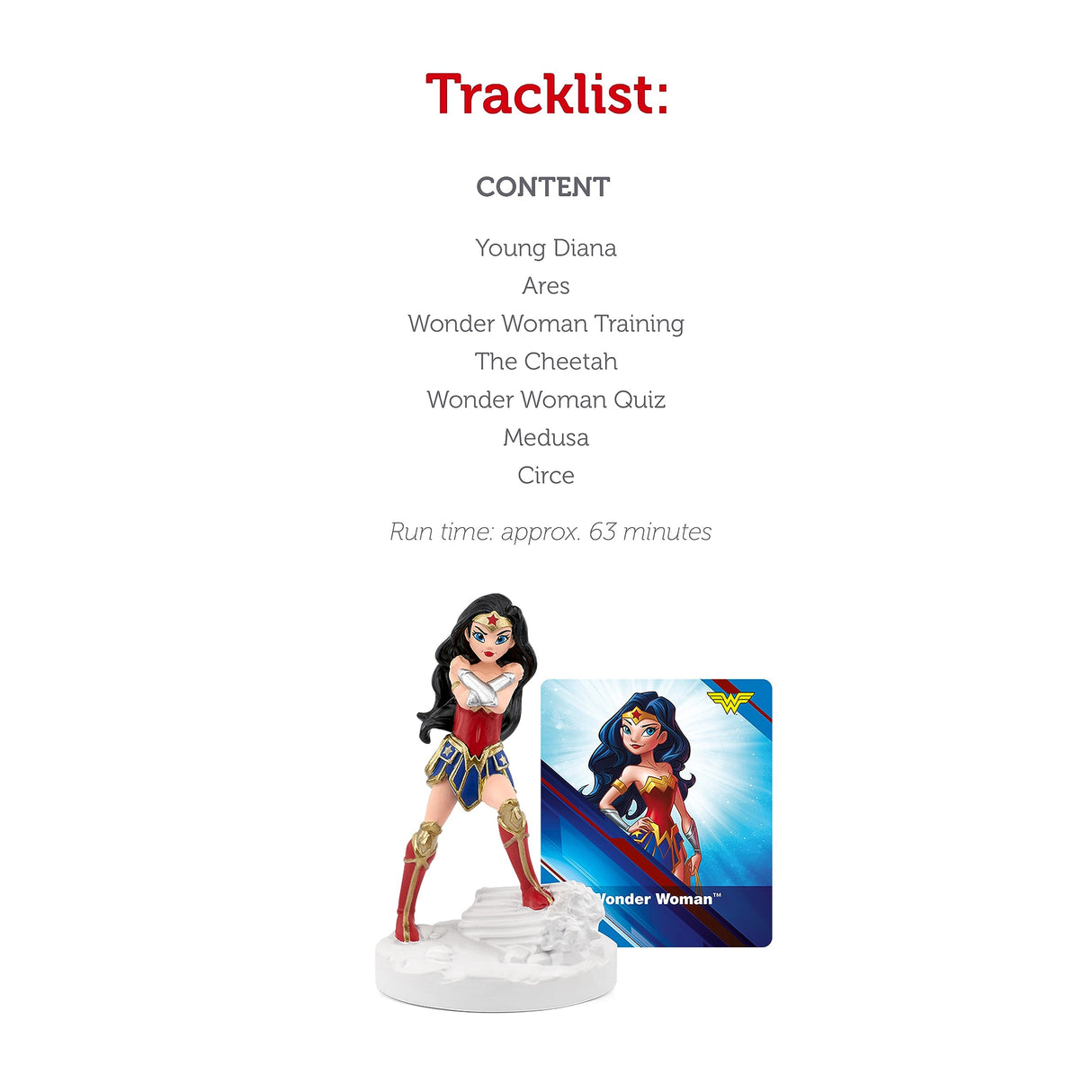 Tonies Wonder Woman, Audio Play Figurine for Portable Speaker, Small, Multicolor, Plastic