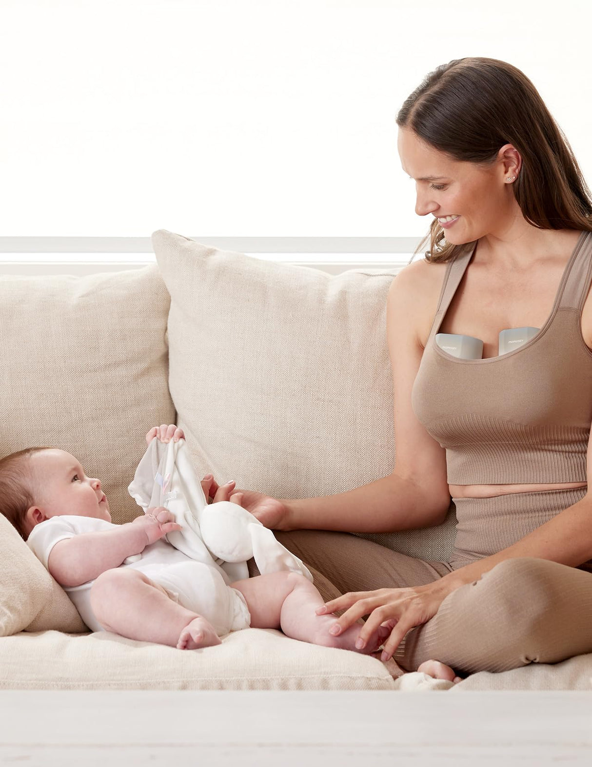 Momcozy S12 Pro Hands-Free Breast Pump Wearable, Double Wireless Pump with Comfortable Double-Sealed Flange, 3 Modes & 9 Levels Electric Pump Portable, 24mm, 2 Pack, Gradient Gray
