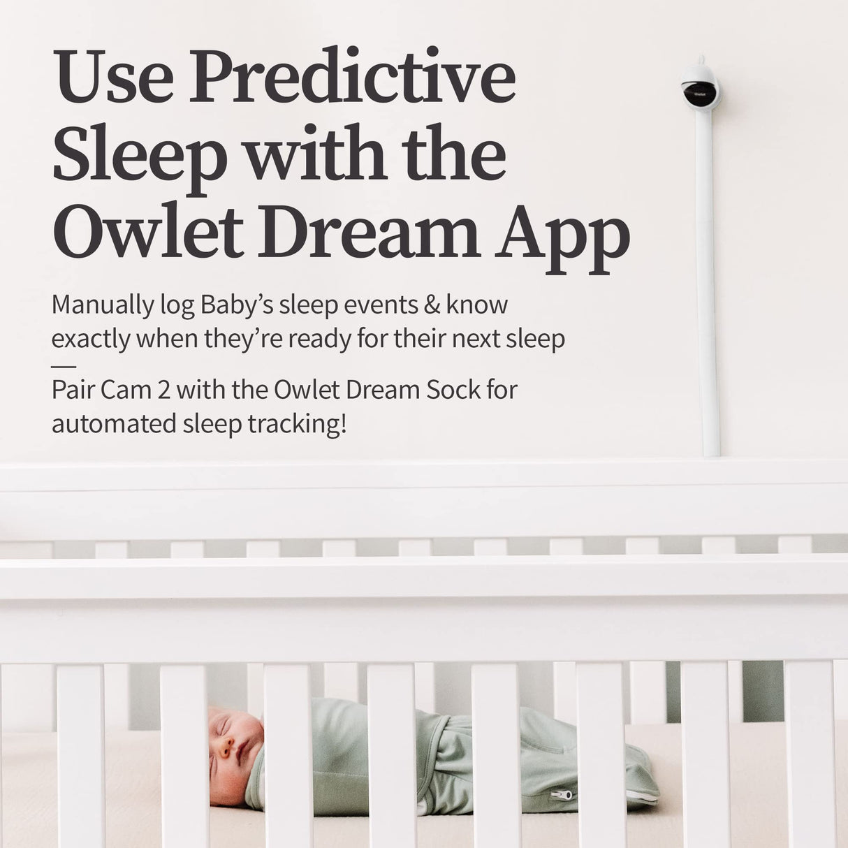 Owlet Cam 2 Smart Baby Monitor - HD Video Cam, Encrypted WiFi, Temp, Nightvision, 2-Way Talk- Bedtime Blue