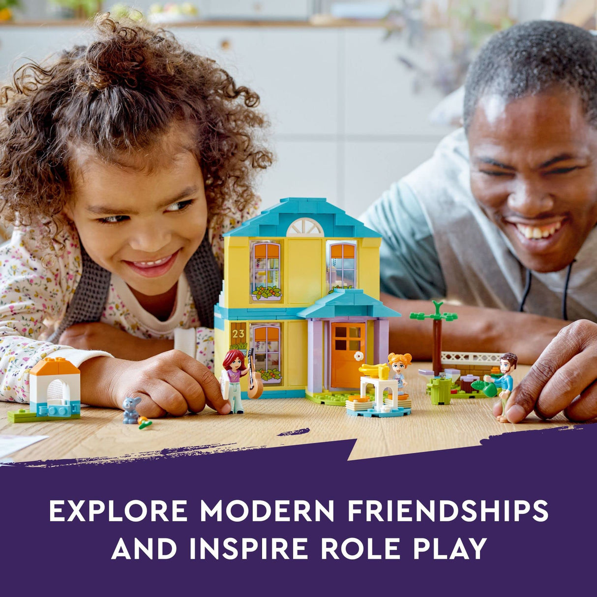 LEGO Friends Paisley’s House 41724, Doll House Toy for Girls and Boys 4 Plus Years Old, Playset with Accessories including Bunny Figure, Birthday Gift