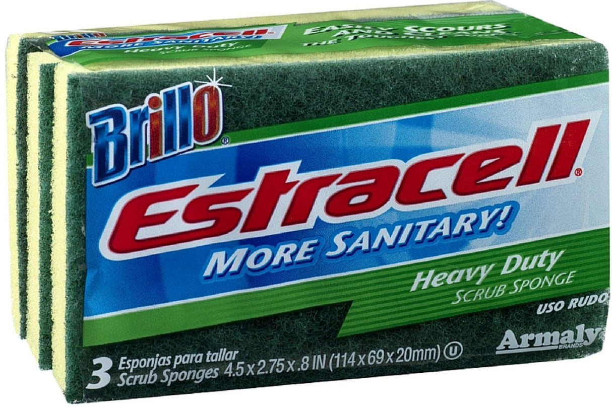 Brillo Estracell HD Scrub Sponge 3ct