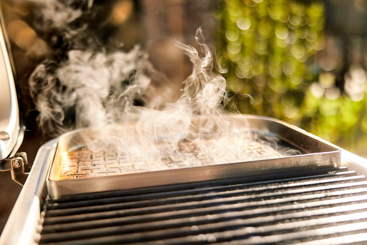 Weber Lumin Compact Portable Indoor Outdoor Electric Smoker Grill, Black