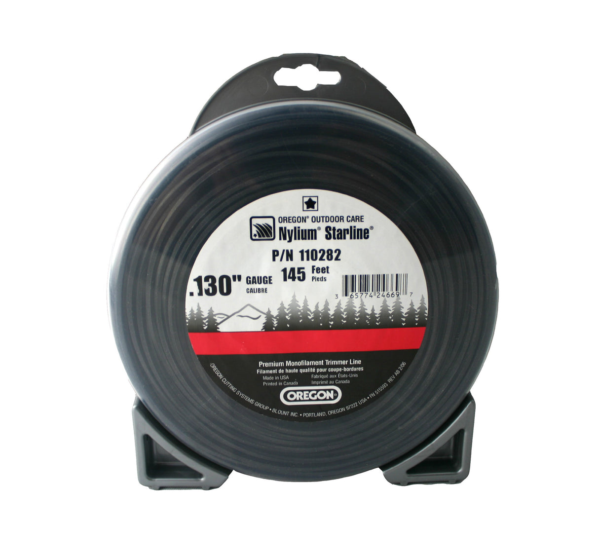 Oregon 110282 Nylium Starline 1-Pound Coil of .130-Inch-by-145-Foot String Trimmer Line, Black