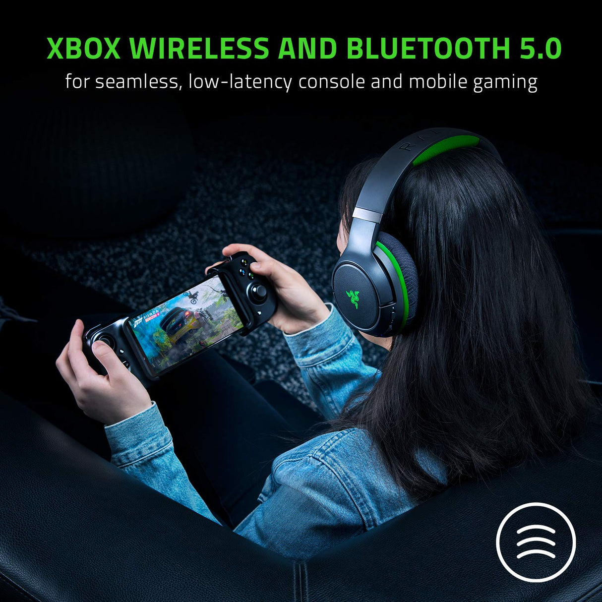 Razer Kaira Pro Wireless Gaming Headset for Xbox Series X | S: TriForce Titanium 50mm Drivers - Supercardioid Mic Dedicated Mobile EQ and Pairing Bluetooth 5.0 Black