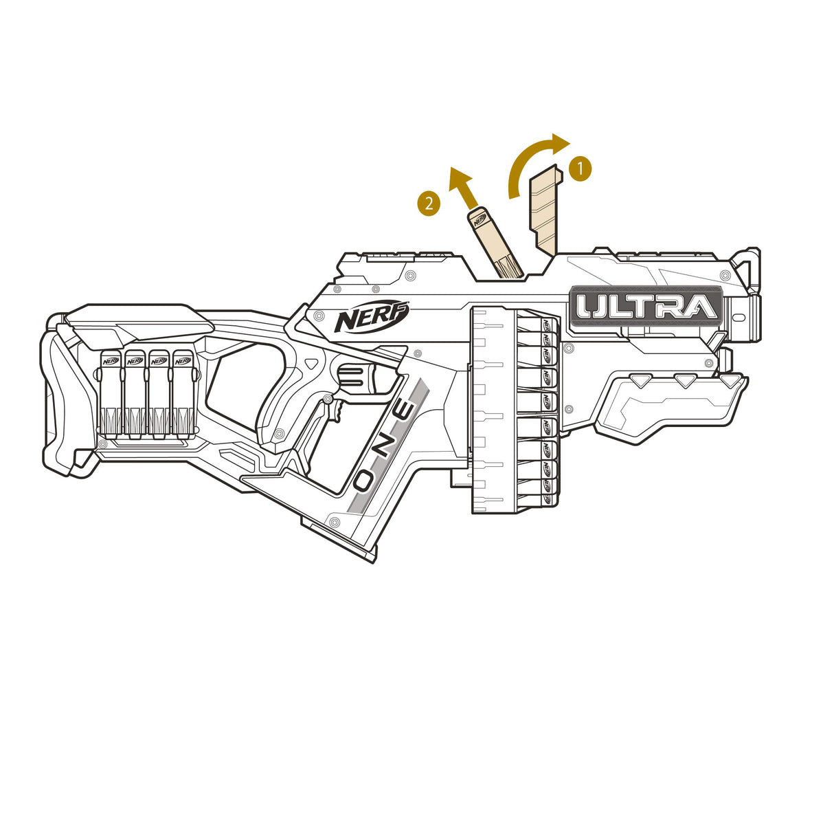 Nerf Ultra One Electronic Kids Toy Blaster with 25 Ultra Darts