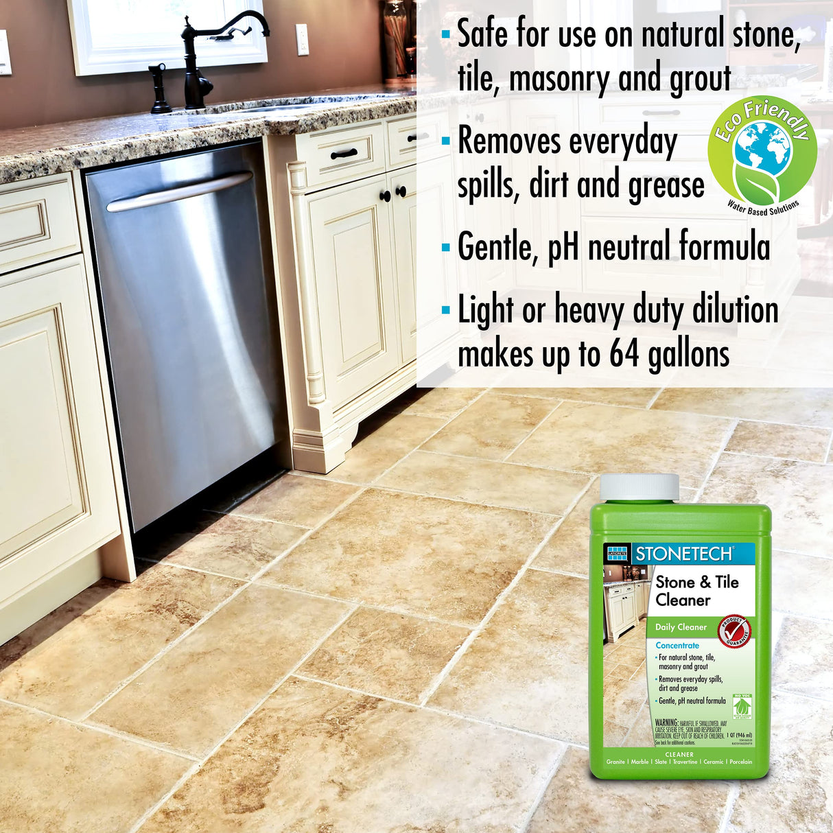 STONETECH Stone & Tile Cleaner, 1 Quart/32OZ (946ML) Bottle