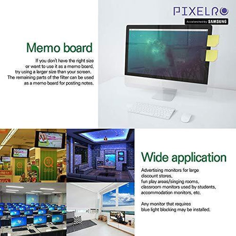 PixelRo Privacy Screen Filter for Laptop Removable Acrylic Anti Blue Light an...