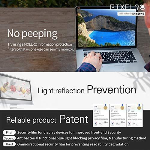 PixelRo Privacy Screen Filter for Laptop Removable Acrylic Anti Blue Light an...