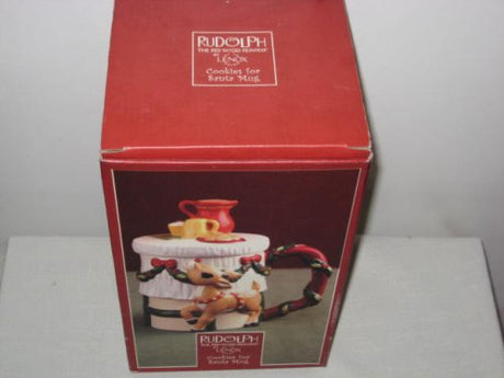 Lenox Porcelain Rudolph Red Nose Reindeer Cookies For Santa Mug