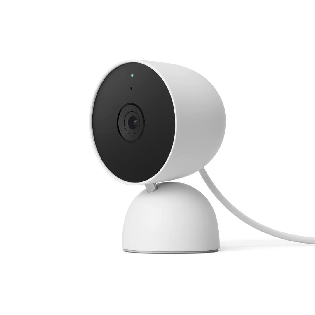 Google Nest Cam (Indoor, Wired) - Security Camera - Snow