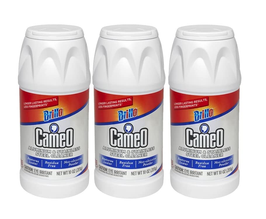 Brillo Cameo Cleaner, Perfect on Aluminum, Stainless Steel, No Scratch Formula 10 Ounce (Pack of 3)