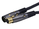 Monoprice XLR Male to XLR Female - 150 Feet - Black | Gold Plated | 16AWG Copper Wire Conductors [Microphone & Interconnect] - Premier Series