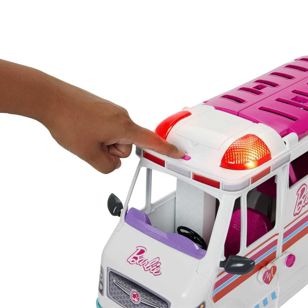 Askshy Barbie Toys, Transforming Ambulance and Clinic Playset with Lights, Sounds and 20+ Accessories, Care Clinic, HKT79