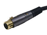 Monoprice XLR Male to XLR Female - 150 Feet - Black | Gold Plated | 16AWG Copper Wire Conductors [Microphone & Interconnect] - Premier Series