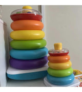 Fisher-Price Toddler Toy Giant Rock-A-Stack, 6 Stacking Rings with Roly-Poly Base for Ages 1+ Years, 14+ Inches Tall