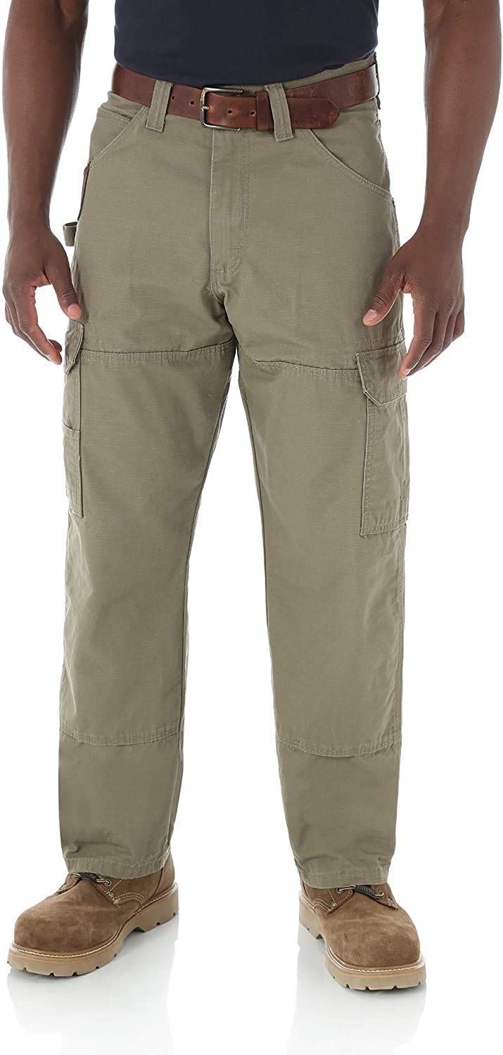Wrangler Riggs Workwear mens Ranger work utility pants, Bark, 33W x 32L US
