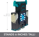 Mattel Minecraft Warden Action Figure with Lights, Sounds & Attack Mode, Collectible Toy Inspired by Video Game, 3.25-inch Scale