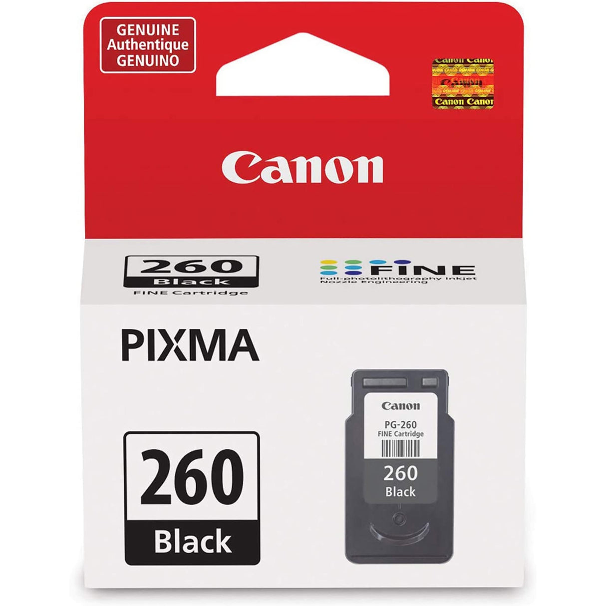 Canon PG-260 Genuine Black Ink Cartridge, Compatible with TS5320/6420/6420a,TR7020/7020a