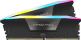 CORSAIR VENGEANCE RGB DDR5 RAM 64GB (2x32GB) 6000MHz CL40 Intel XMP iCUE Compatible Computer Memory - Black (CMH64GX5M2B6000C40)