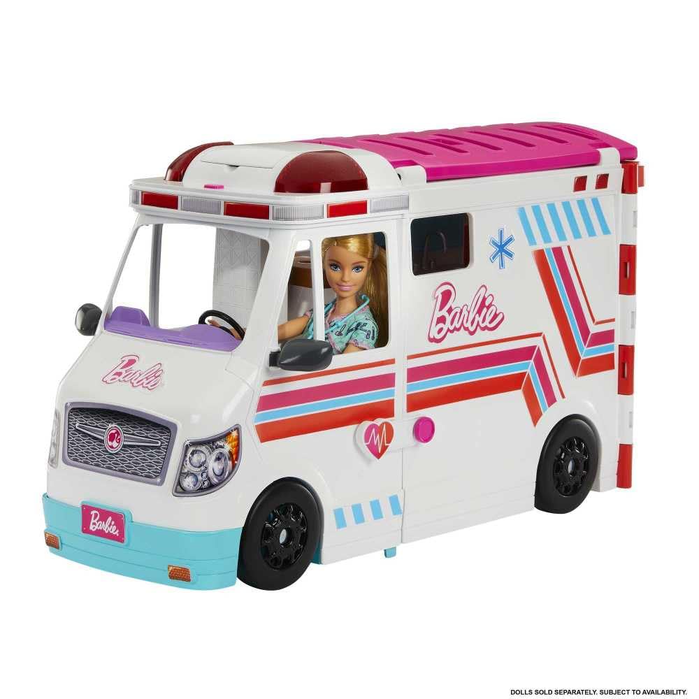 Askshy Barbie Toys, Transforming Ambulance and Clinic Playset with Lights, Sounds and 20+ Accessories, Care Clinic, HKT79