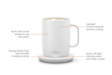 Ember Temperature Control Smart Mug 2, 14 Oz, App-Controlled Heated Coffee Mug with 80 Min Battery Life and Improved Design, White