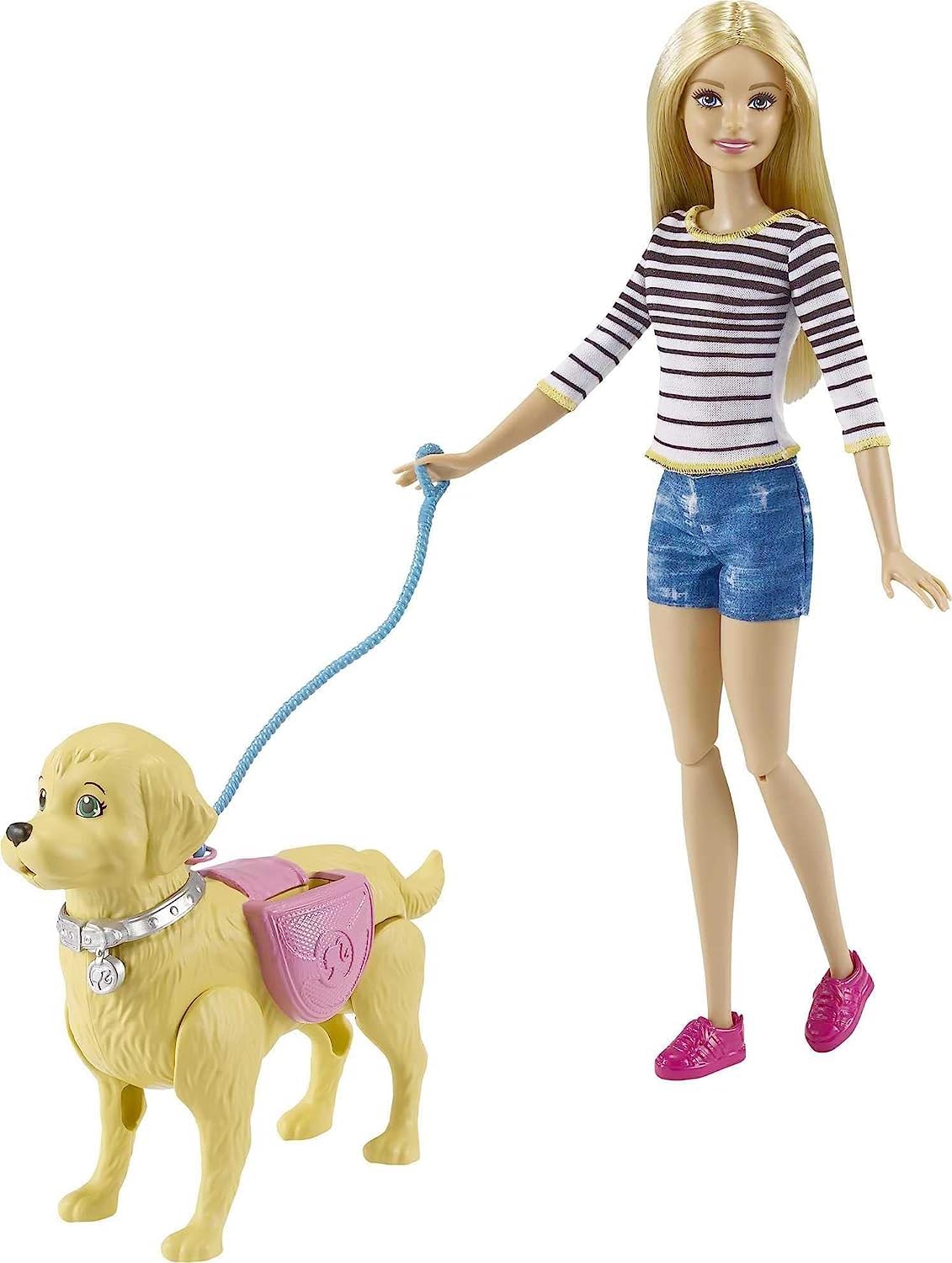 Barbie Walk and Potty Pup with Blonde Doll