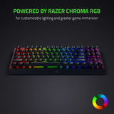 Razer BlackWidow V3 Tenkeyless TKL Mechanical Gaming Keyboard: Green Mechanical Switches - Tactile & Clicky - Chroma RGB Lighting - Compact Form Factor - Programmable Macros