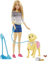 Barbie Walk and Potty Pup with Blonde Doll