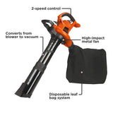 BLACK+DECKER Leaf Blower & Leaf Vacuum, 3-in-1, 12-Amp, 250-MPH, 400-CFM (BV6000)