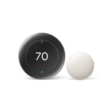 Google Nest Learning Thermostat (4th Gen) with Nest Temperature Sensor (2nd Gen) - Energy-Saving Smart Thermostat with Smart Schedule - Monitors Heating and Cooling System - Polished Silver