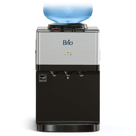 Brio Limited Edition Top Loading Countertop Water Cooler Dispenser with Hot Cold and Room Temperature Water. UL/Energy Star Approved