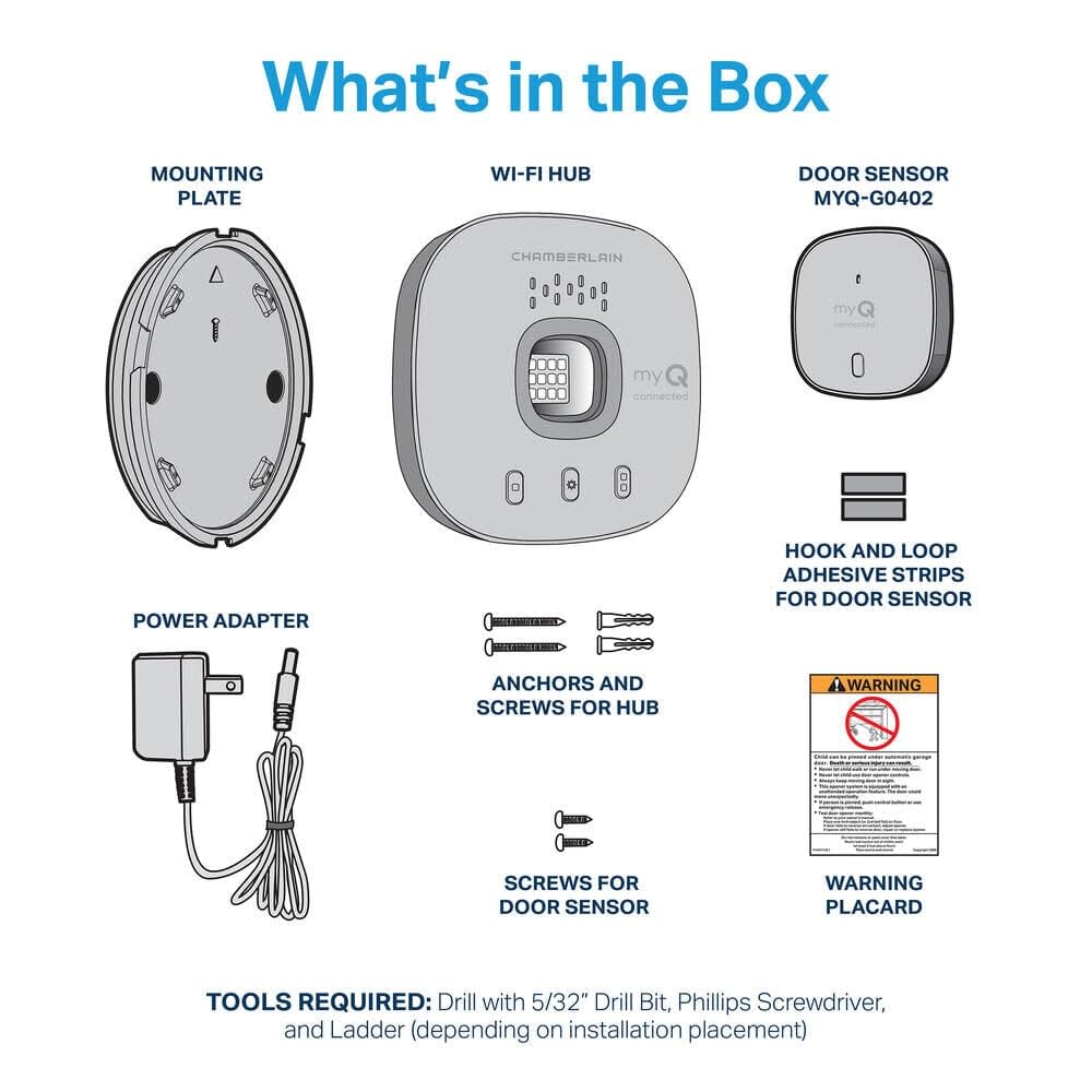 Chamberlain MYQ-G0401 myQ Wi-Fi Smart Garage Door Opener Control - Quantity 1