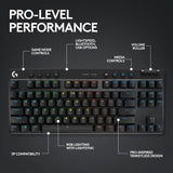 Logitech G PRO X TKL Lightspeed Wireless Gaming Keyboard, Ultra-Portable Tenkeyless Design, LIGHTSYNC RGB, PBT keycaps, Tactile Switches (GX Brown) - Black