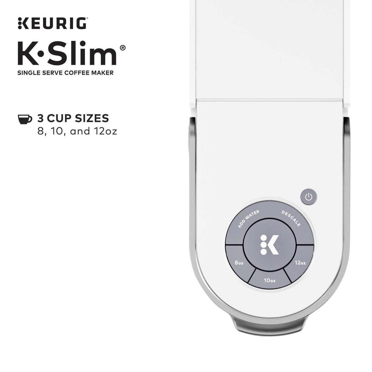 Keurig K- Slim Single Serve K-Cup Pod Coffee Maker, Multistream Technology, White