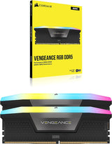 CORSAIR VENGEANCE RGB DDR5 RAM 64GB (2x32GB) 6000MHz CL40 Intel XMP iCUE Compatible Computer Memory - Black (CMH64GX5M2B6000C40)