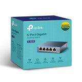 TP-Link TL-SG105 | 5-Port 10/100/1000Mbps Desktop Switch | Plug and Play, No Configuration