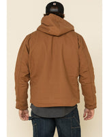 Carhartt Men's Washed Duck Sherpa Lined Hooded Work Jacket Brown XX-Large  US