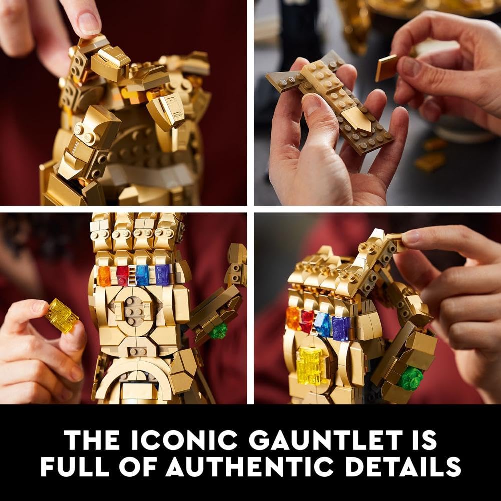 LEGO Marvel Infinity Gauntlet Set 76191 Collectible Thanos Glove with Infinity Stones, Building Set, Avengers Gift Idea for Adults and Teens, Model Kits for Decoration and Display