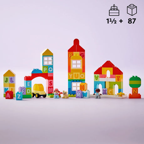 LEGO DUPLO Classic Alphabet Town 10935, Educational Early Learning Toys for Babies & Toddlers Ages +18 Months, Learn Colors, Letters and Shapes with Large Bricks