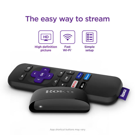 Roku Express (New) | HD Roku Streaming Device with Simple Remote (no TV controls), Free & Live TV