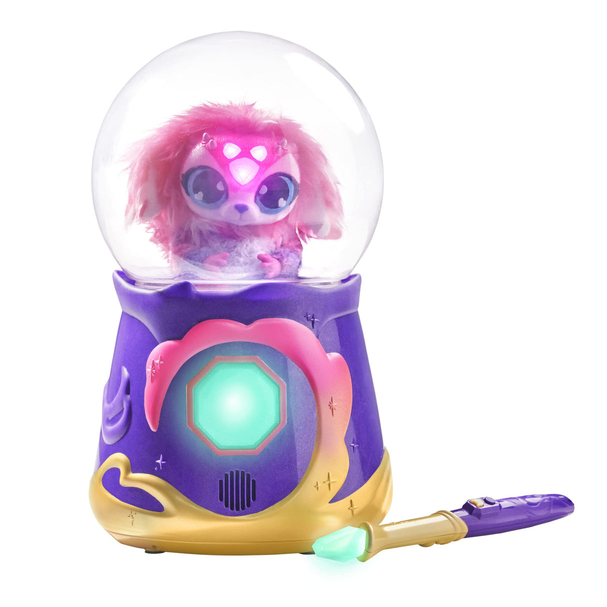 Magic Mixies Magical Misting Crystal Ball with Interactive 8 inch Pink Plush Toy and 80+ Sounds and Reactions