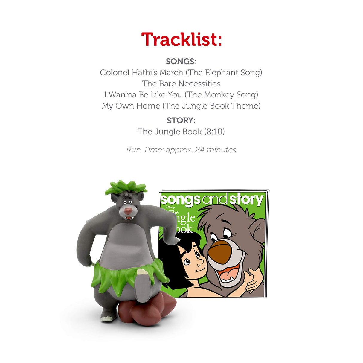 Tonies Disney The Jungle Book, Audio Play Figurine for Portable Speaker, Small, Multicolor, Plastic