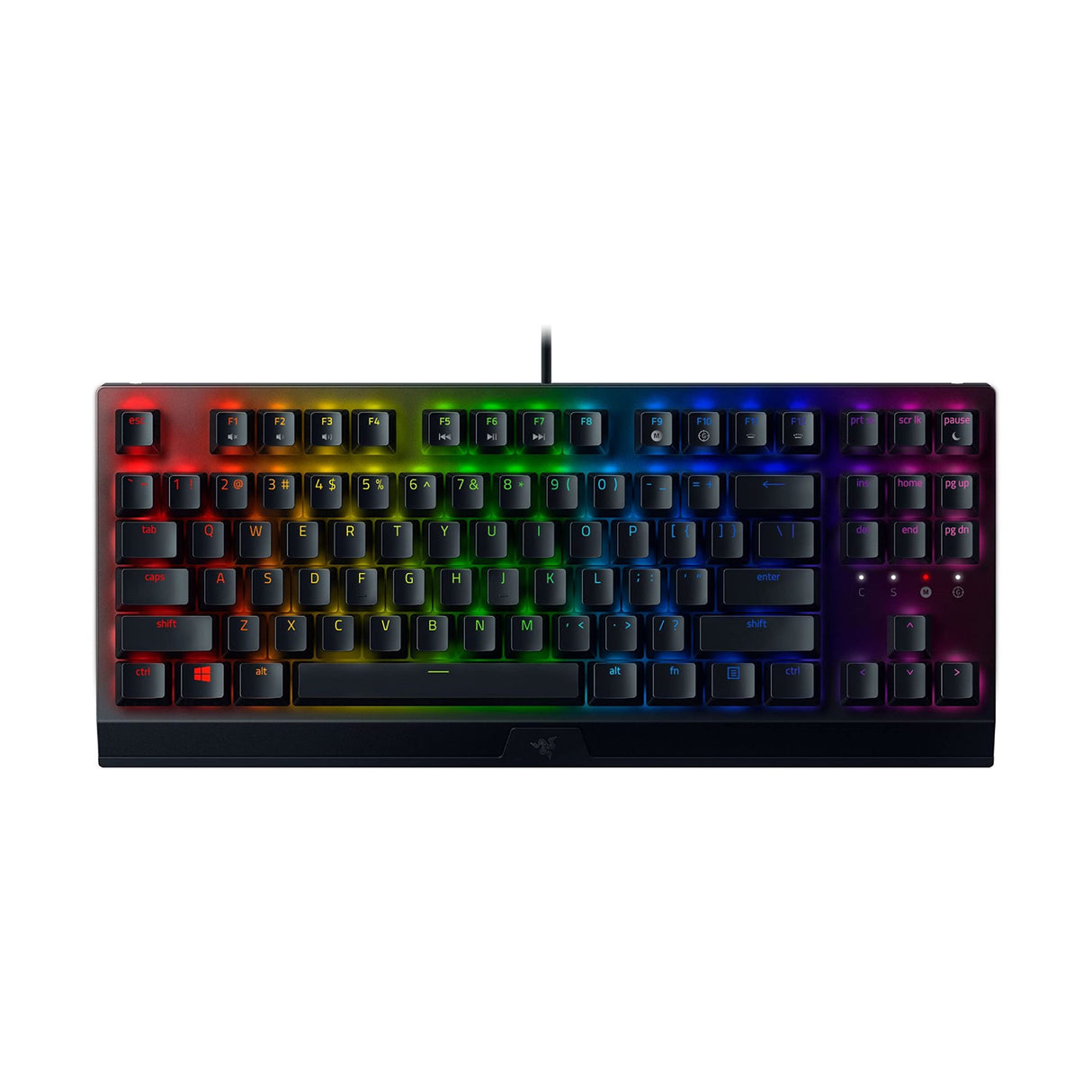 Razer BlackWidow V3 Tenkeyless TKL Mechanical Gaming Keyboard: Green Mechanical Switches - Tactile & Clicky - Chroma RGB Lighting - Compact Form Factor - Programmable Macros