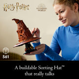 LEGO Harry Potter Talking Sorting Hat, Hogwarts Hat with 31 Randomized Sounds, Movie-Themed Build and Display Model, Fun Harry Potter Party Game or Gift Idea for Adult Fans, 76429